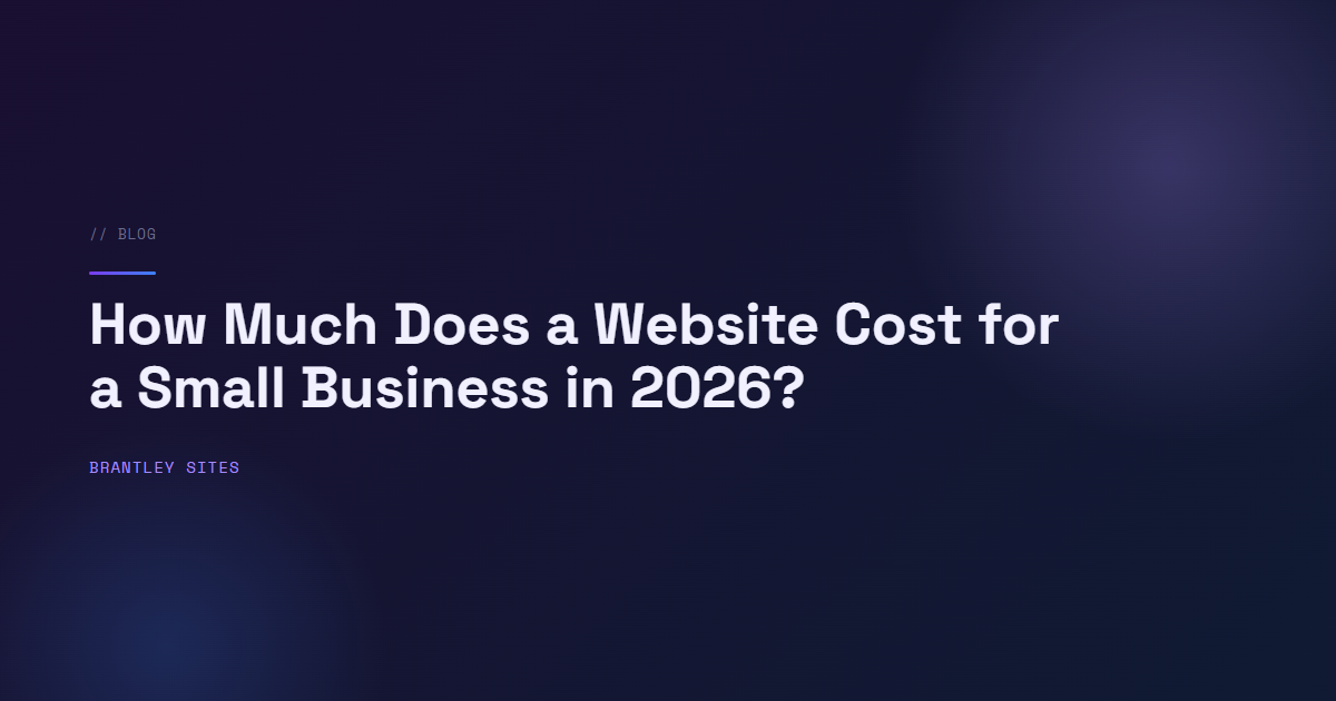 Small business website cost breakdown comparison chart