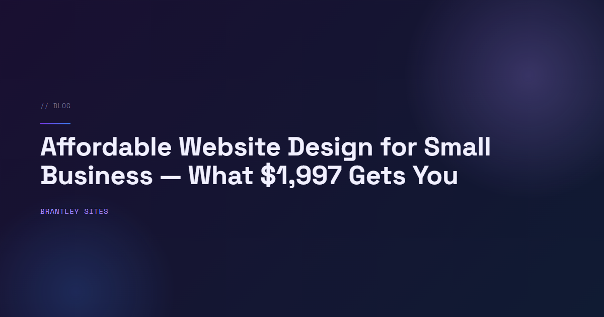 Affordable custom website design for small business owners