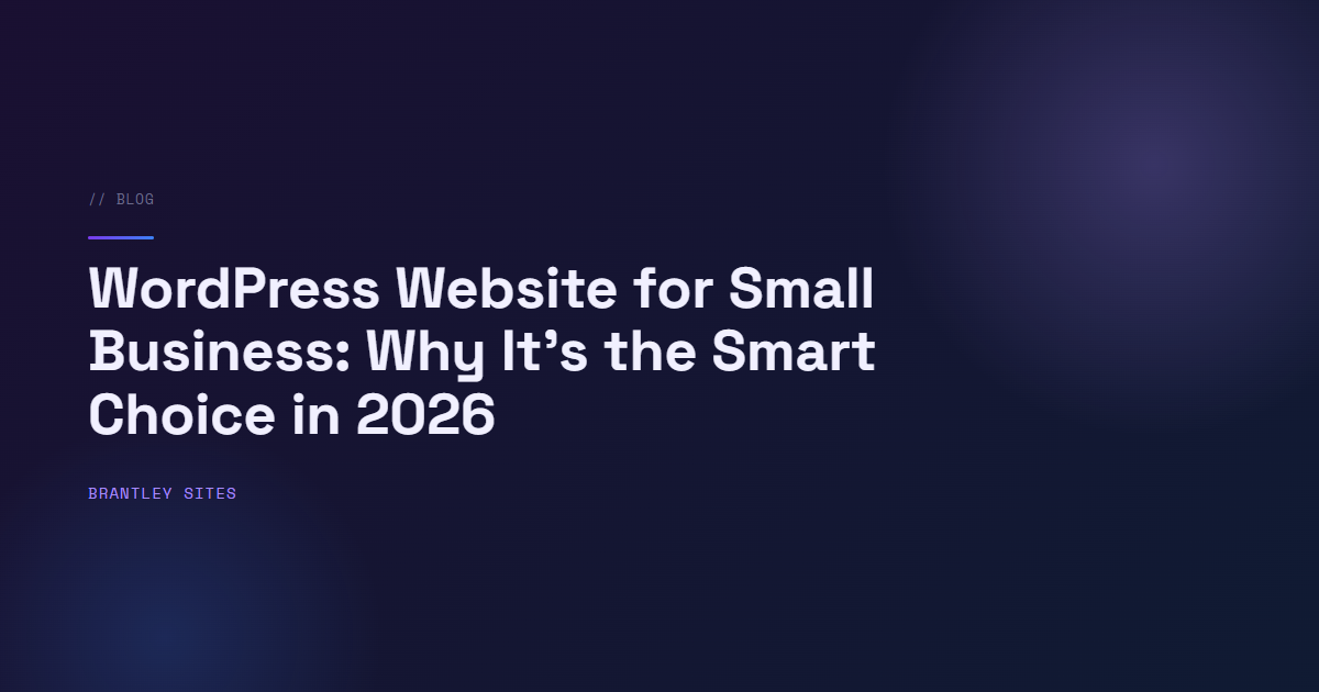 WordPress website for small business on laptop screen