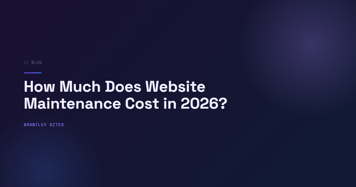 Website maintenance cost breakdown for small businesses