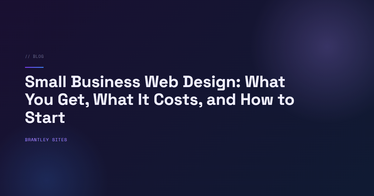 Professional small business website displayed on laptop and mobile phone