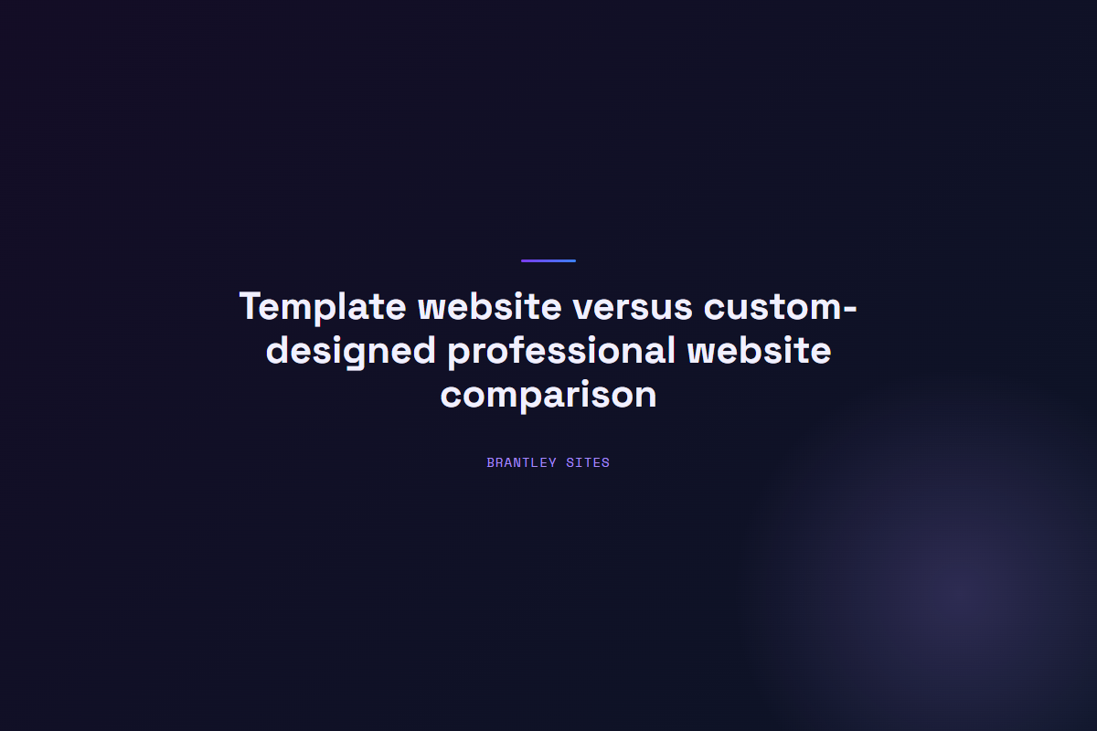 Template website versus custom-designed professional website comparison