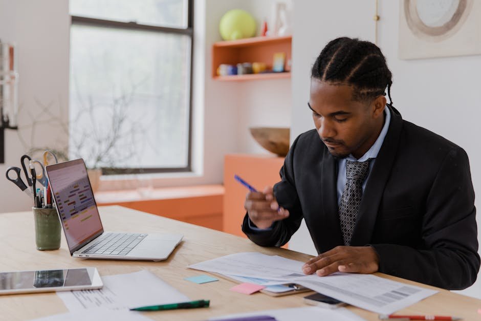 Business owner reviewing website performance and security dashboard